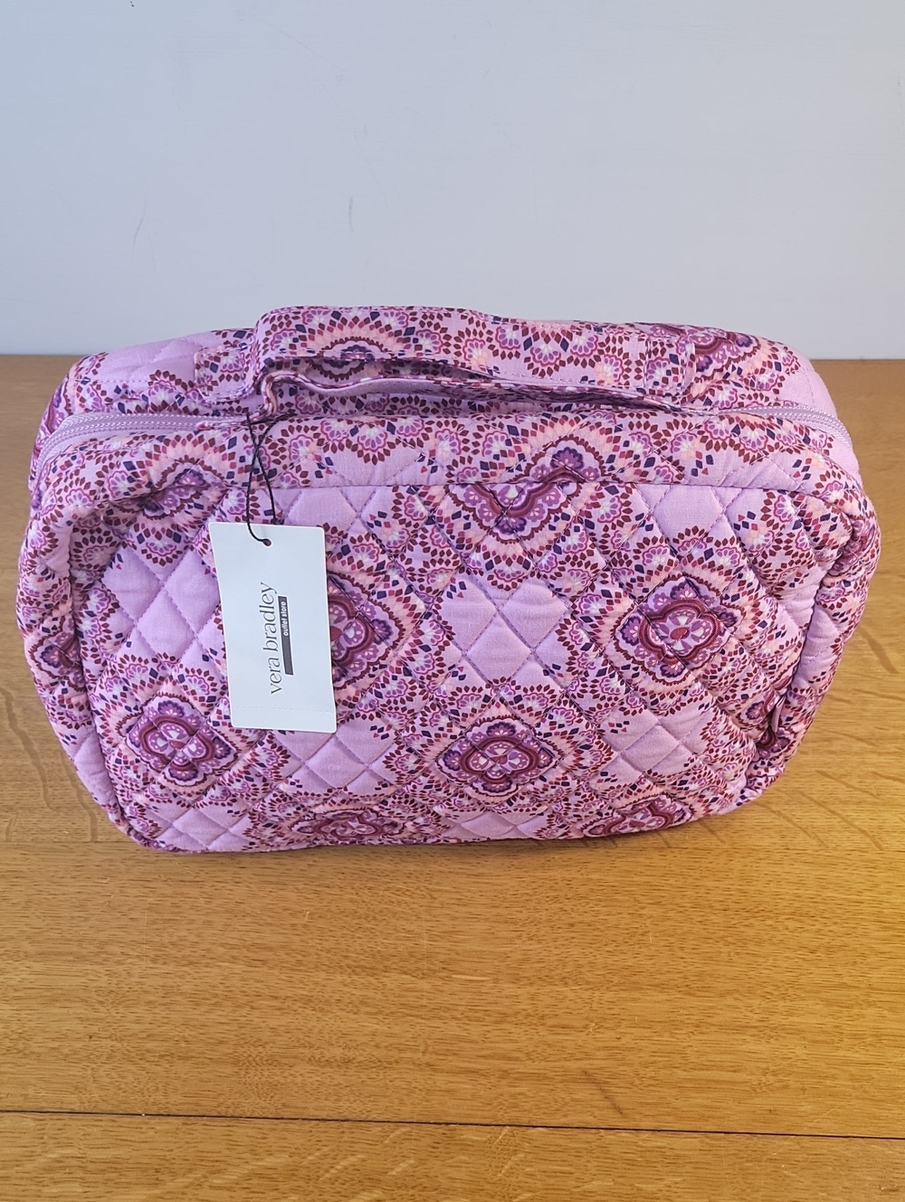 Vera Bradley Pink Quilted Medallion Print Cosmetic Case NWT